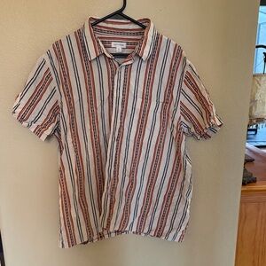 Sun + Stone Multicolor Striped Button Down Shirt